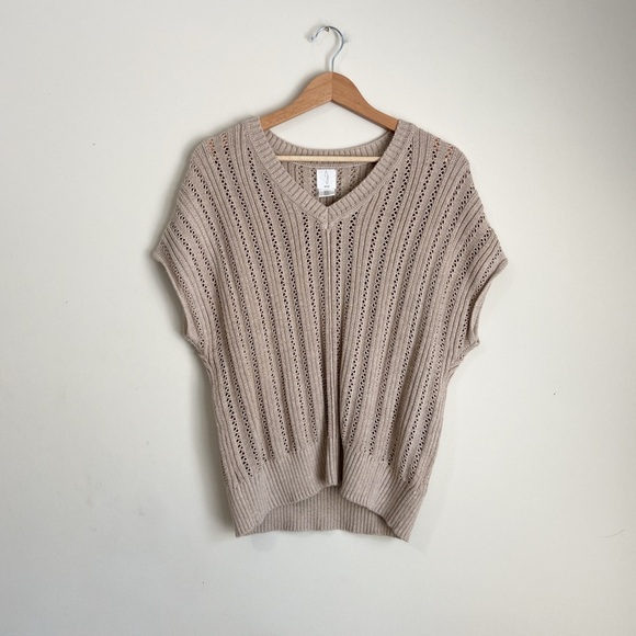 Joie Beige V-Neck Women's Sweater - Picture 1 of 5